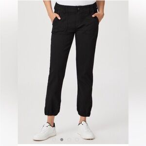 PAIGE Jeans Mayslie Jogger Denim Pants In Faded Mist Black Women’s Jeans Size 34